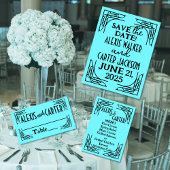 Hochzeit von Türkis in den 20er Jahren Programm