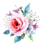 Elegant Teal Floral Beverage Menu Acrylschild