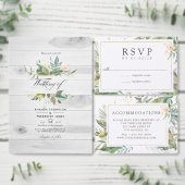 Geometrische Hochzeitsunterkünfte im Grünen Begleitkarte (Personalisiere diese Kollektion eines unabhängigen Creators.)