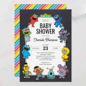 Sesame Street Characters Chalkboard Baby Shower Serviette
