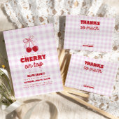 Kirschrosa Gingham-Karten & Geschenke zum Geburtst Poster