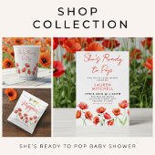 Sie ist bereit zum Pop Poppy Blume Spring Baby Dus Rechteckiger Pappuntersetzer