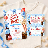 Sie ist bereit, Limonade Blau Gingham Baby Shower Pappteller