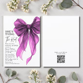 She's Tying The Knot Purple Bow Welcome Sign Acrylschild
