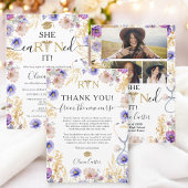 RN Nurse Graduation Party Wildblumen Willkommen Poster