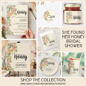 Watercolor She Found Her Honey Bridal Shower Serviette