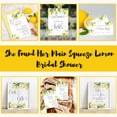 Lemon Brautparty Elegantes Menü Einladung