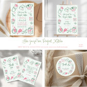 Minimal Perfect Matcha  Bridal Shower Thank You Runder Aufkleber