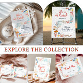 Hand-drawn ocean She Is Catch Bridal Shower Favor  Sockelschild