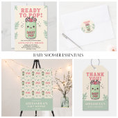 She's Ready to Pop Baby Shower Soda Thank you Runder Aufkleber