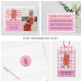 Sie ist bereit, Retro-Rosa-Gingham-Soda-Return zu