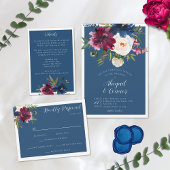 Bezauberter Garten Dusty Blue Burgundy Navy Programm