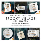 Ghost Bat Pumpkin Name Spooky Halloween Bash Serviette