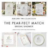 Doodle Pear-fect Match Bridal Shower Einladung