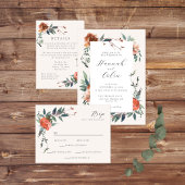 Marsala Peach Botanischer Garten All In One Einladung