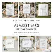 Almost Mrs Whose Memory with Bride Game Card Einladung