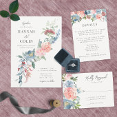 Elegant Dusty Blue und Rose Floral Swag Programm