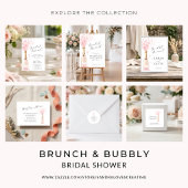 Prunkvolles Brunch Rosa Karten Geschenke Brautpart Poster