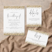 Budget Gold Glitzer Script Wedding Menu (Personalisiere diese Kollektion eines unabhängigen Creators.)
