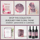 Rosa Blütenrot - Einladung zur Hochzeit