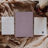 SHYLAH Geometric Lilac Monogram Probe Dinner Einladung