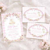 Silly Goose Pink Gingham Girl Baby Shower Pappbecher