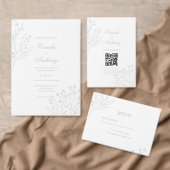 Silver Floral Boho Wedding Getränkeuntersetzer (Personalisiere diese Kollektion eines unabhängigen Creators.)