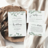 Rustikale Eukalyptus Sage Grünes Hochzeitspapier Pappteller