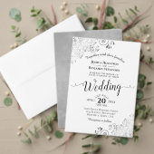 Silver Lace on White Elegante The Bride Wedding Badesandalen (Personalisieren Sie die Kollektion dieses unabhängigen Creators. Test)