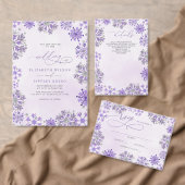 Monogramm Silber Lila Schneeflocken Winterhochzeit Steinuntersetzer (Personalisiere diese Kollektion eines unabhängigen Creators.)