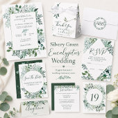 Silvery Green Eucalyptus Wedding Einladung