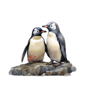 Aquarellpinguin Einfaches Rot Save the Date