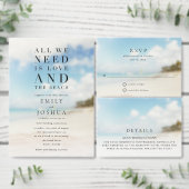 Einfache Hochzeit am Strand Begleitkarte (Personalisiere diese Kollektion eines unabhängigen Creators.)