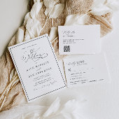 trendige formelle Schwarz-Weiß-Einladung Einladung