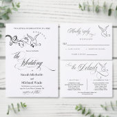 Classic Love Birds Wedding RSVP card Karte (Personalisiere diese Kollektion eines unabhängigen Creators.)