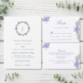 Lavendel-Blumen-Monogramm-Hochzeitstisch-Nummer Tischnummer (Personalisiere diese Kollektion eines unabhängigen Creators.)