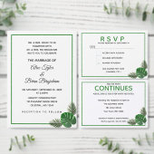 Minimal Modernes Hochzeitsprogramm für tropische V Fächer (Personalisiere diese Kollektion eines unabhängigen Creators.)