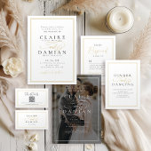 Gold Black Simple Elegance Romantische Script Hoch Gästebuch