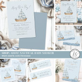 Blue Nautical Return Address