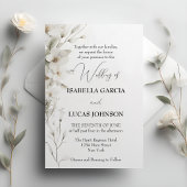 Einfache Elegante Blumenhochzeit RSVP Karte