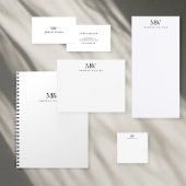 Einfaches elegantes modernes Monogramm Post-it Klebezettel