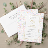Colorful Rainbow Confetti Wedding Vielen Dank Platzkarte (Personalisieren Sie die Kollektion dieses unabhängigen Creators. Test)