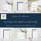 Simple Elegant Tiles Amalfi Coast Italy Wedding Dankeskarte