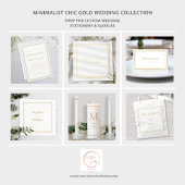 Einfache Hochzeit mit Gold und Weiß Pappteller