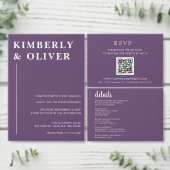 Lila handgeschriebene Kalligrafie Save the Date Magneteinladung (Personalisiere diese Kollektion eines unabhängigen Creators.)