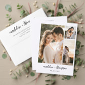 Einfache Hochzeit von elegantem Script-Foto QR-Cod Einladung (Personalisieren Sie die Kollektion dieses unabhängigen Creators. Test)