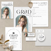 Black Typografy Class of 2025 Modern Graduate Serviette