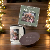 Moderne Vintage Typografie Frohe Weihnachtsschwarz Pappteller