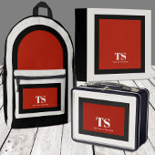 Einfaches rotes Schwarz-Farbblock mit Namen Kugelschreiber