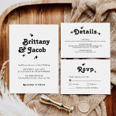 Bold Retro Chic Wedding Invitation Einladung